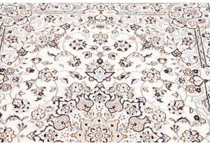 Tappeto Nain 9la Medaglione Floreale Avorio Blu 102x150 Cm