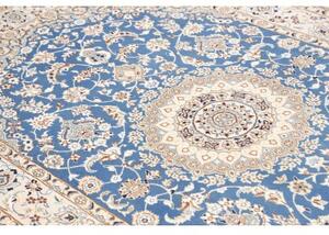 Tappeto Nain 9la Medaglione Floreale Blu Avorio 143x238 Cm