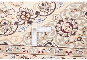 Tappeto Nain 9la Medaglione Floreale Avorio Blu Polvere 135x225 Cm