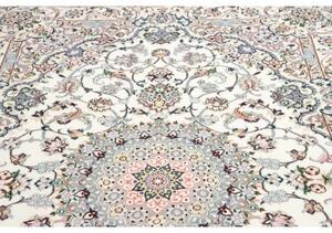 Tappeto Nain 9la Medaglione Floreale Avorio Blu 160x296 Cm