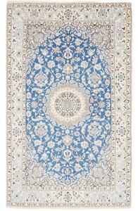 Tappeto Nain 9la Medaglione Floreale Blu Avorio 143x238 Cm