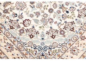 Tappeto Nain 9la Medaglione Floreale Avorio Blu 132x212 Cm