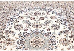 Tappeto Nain 9la Medaglione Floreale Avorio Blu 130x205 Cm