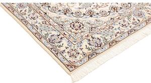 Tappeto Nain 9la Medaglione Floreale Avorio Blu Polvere 135x225 Cm