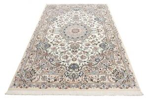 Tappeto Nain 9la Medaglione Floreale Avorio Blu 160x296 Cm