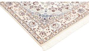 Tappeto Nain 9la Medaglione Floreale Avorio Blu 132x212 Cm