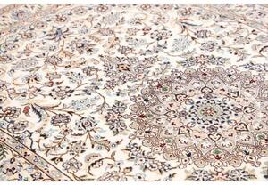 Tappeto Nain 9la Medaglione Floreale Avorio Blu Polvere 135x225 Cm