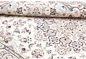 Tappeto Nain 9la Medaglione Floreale Avorio Blu 102x150 Cm