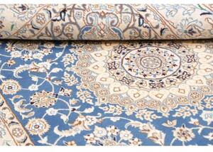 Tappeto Nain 9la Medaglione Floreale Blu Avorio 143x238 Cm