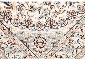 Tappeto Nain 9la Medaglione Floreale Avorio Blu Polvere 135x225 Cm