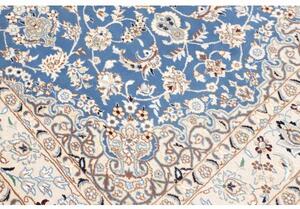 Tappeto Nain 9la Medaglione Floreale Blu Avorio 143x238 Cm