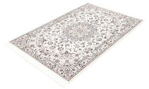 Tappeto Nain 9la Medaglione Floreale Avorio Blu 102x150 Cm