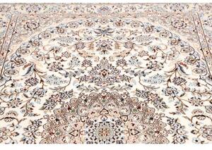 Tappeto Nain 9la Medaglione Floreale Avorio Blu Polvere 135x225 Cm
