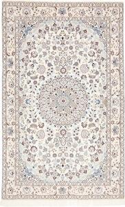Tappeto Nain 9la Medaglione Floreale Avorio Blu 132x212 Cm