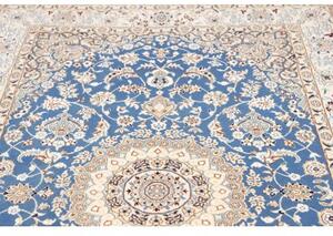 Tappeto Nain 9la Medaglione Floreale Blu Avorio 143x238 Cm