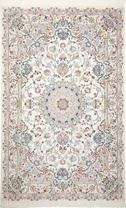 Tappeto Nain 9la Medaglione Floreale Avorio Blu 160x296 Cm