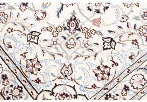 Tappeto Nain 9la Medaglione Floreale Avorio Blu 102x150 Cm