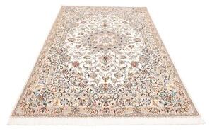 Tappeto Nain 9la Medaglione Floreale Avorio Azzurro 164x258 Cm