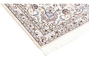 Tappeto Nain 9la Medaglione Floreale Avorio Blu Azzurro 104x153 Cm