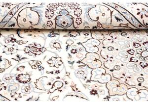 Tappeto Nain 9la Medaglione Floreale Avorio Blu Azzurro 104x153 Cm