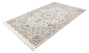 Tappeto Nain 9la Medaglione Floreale Avorio Blu 160x296 Cm