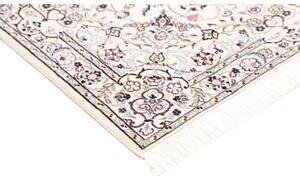 Tappeto Nain 9la Medaglione Floreale Avorio Blu 102x150 Cm
