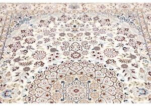 Tappeto Nain 9la Medaglione Floreale Avorio Blu 132x212 Cm