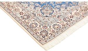Tappeto Nain 9la Medaglione Floreale Blu Avorio 135x227 Cm