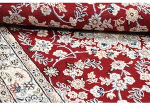 Tappeto Nain 9la Medaglione Floreale Rosso Avorio 100x152 Cm