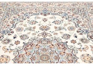 Tappeto Nain 9la Medaglione Floreale Avorio Blu 150x237 Cm