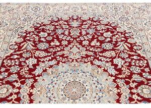 Tappeto Nain 9la Medaglione Floreale Rosso Avorio 157x250 Cm
