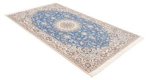 Tappeto Nain 9la Medaglione Floreale Blu Avorio 135x227 Cm