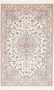 Tappeto Nain 9la Medaglione Floreale Avorio Blu 132x208 Cm