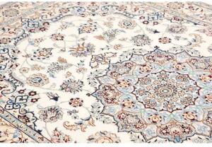 Tappeto Nain 9la Medaglione Floreale Avorio Blu 150x237 Cm