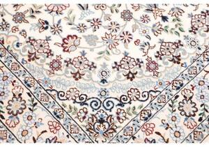 Tappeto Nain 9la Medaglione Floreale Avorio Blu 135x210 Cm