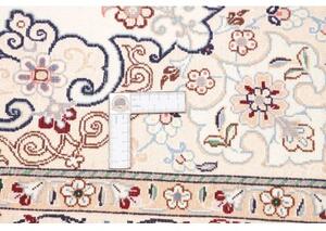 Tappeto Nain 9la Medaglione Floreale Avorio Blu 132x208 Cm
