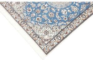 Tappeto Nain 9la Medaglione Floreale Azzurro Avorio 93x132 Cm