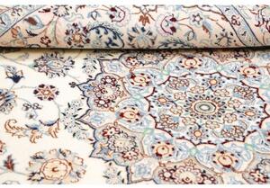 Tappeto Nain 9la Medaglione Floreale Avorio Blu 150x237 Cm