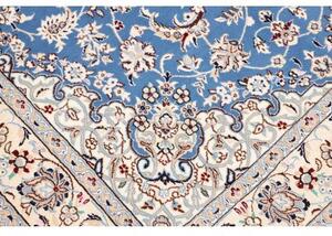 Tappeto Nain 9la Medaglione Floreale Blu Avorio 135x227 Cm