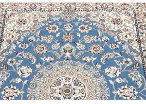 Tappeto Nain 9la Medaglione Floreale Azzurro Avorio 93x132 Cm