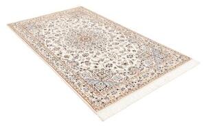 Tappeto Nain 9la Medaglione Floreale Avorio Blu 132x208 Cm
