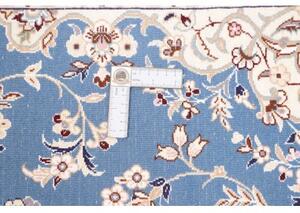 Tappeto Nain 9la Medaglione Floreale Blu Avorio 128x200 Cm