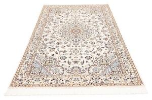 Tappeto Nain 9la Medaglione Floreale Avorio Blu 132x208 Cm