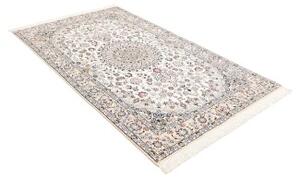 Tappeto Nain 9la Medaglione Floreale Avorio Blu 130x220 Cm