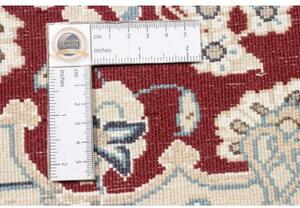 Tappeto Nain 9la Medaglione Floreale Rosso Avorio 100x152 Cm