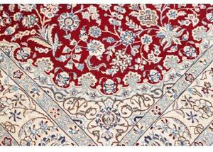 Tappeto Nain 9la Medaglione Floreale Rosso Avorio 157x250 Cm