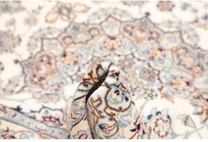 Tappeto Nain 9la Medaglione Floreale Avorio Blu 150x237 Cm