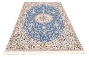Tappeto Nain 9la Medaglione Floreale Blu Avorio 135x227 Cm