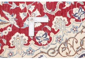 Tappeto Nain 9la Medaglione Floreale Rosso Avorio 157x250 Cm