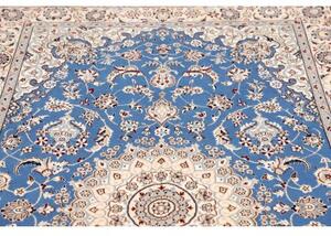 Tappeto Nain 9la Medaglione Floreale Blu Avorio 135x227 Cm